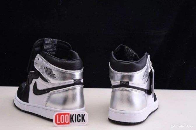1st Kicks Shoes 1 JORDAN SILVER AIR TOE CD0461-001 WMNS OG HIGH 0713